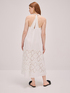 Long cotton dress with crochet embroidery image number 1