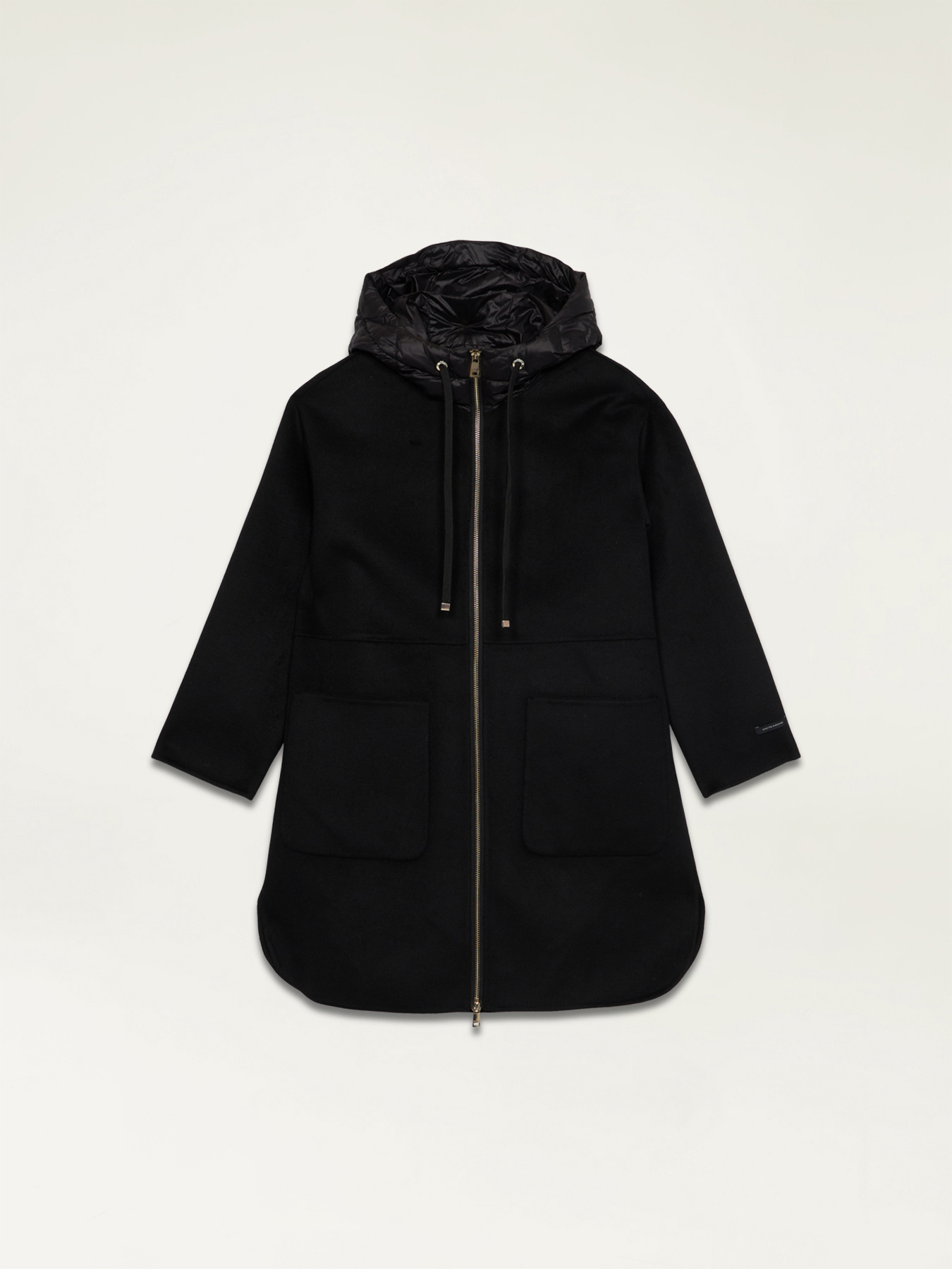 Cloth coat with nylon hood image number 3
