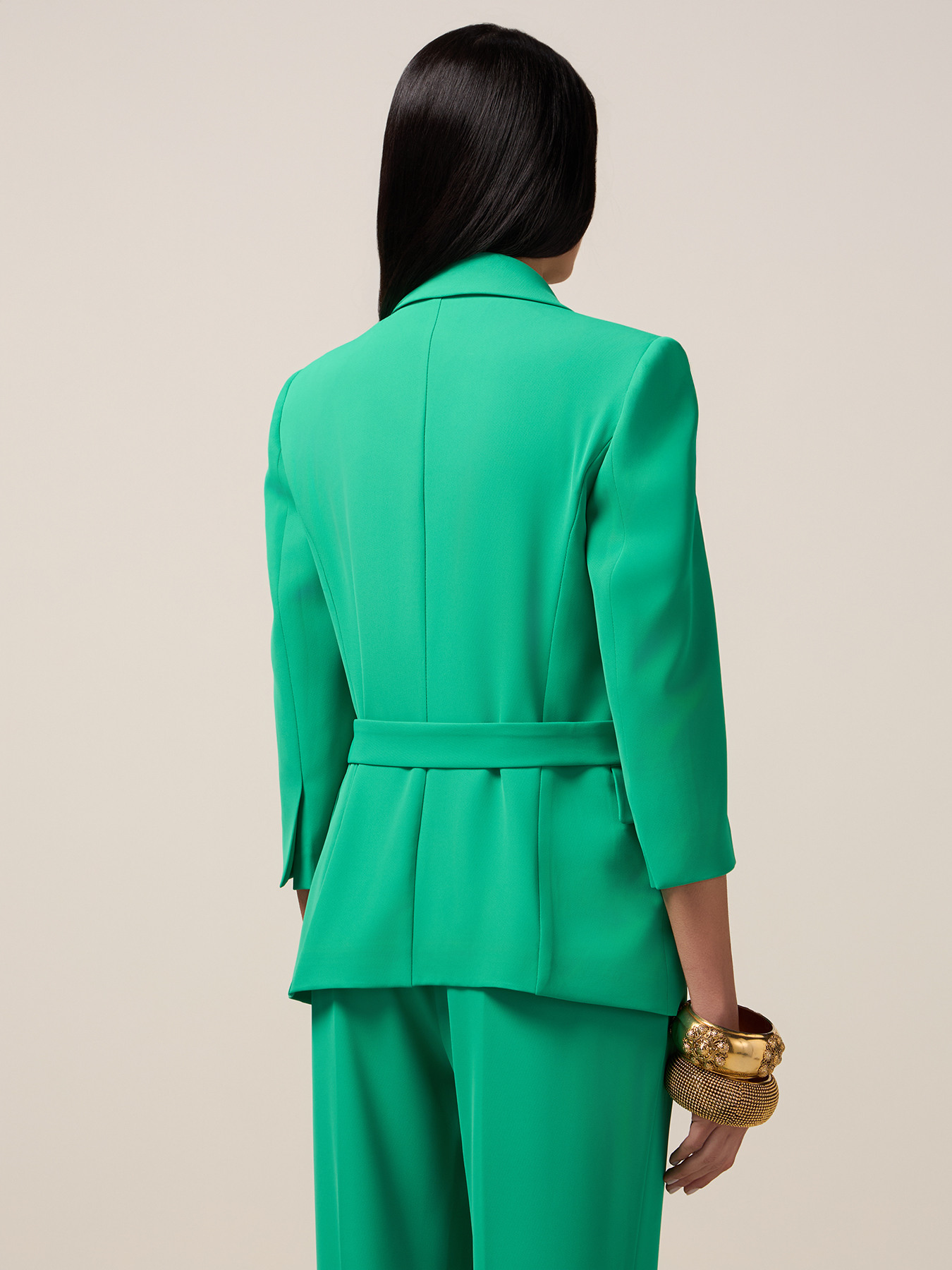 Blazer crois&eacute; avec ceinture image number 1