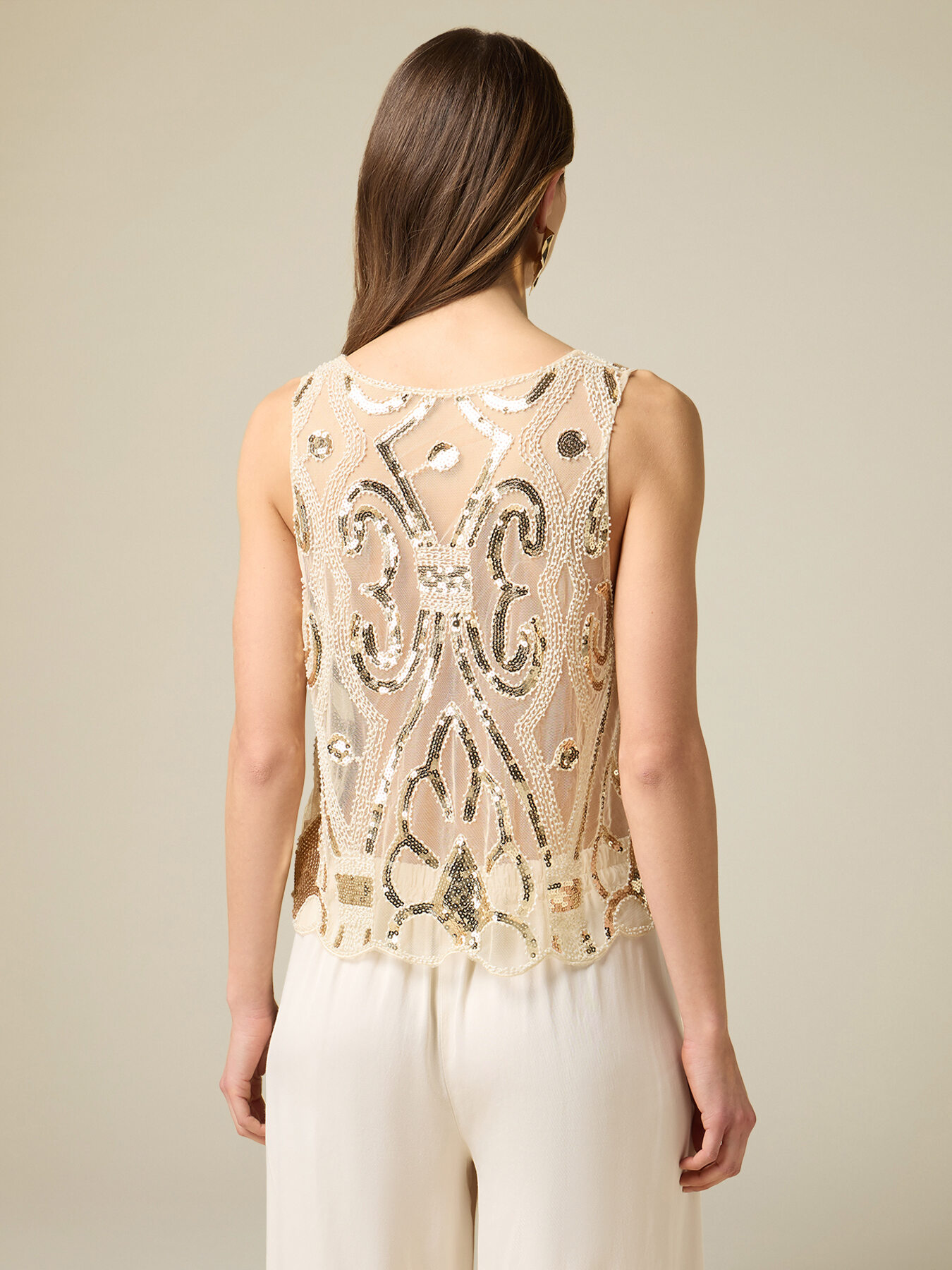Top in tulle ricamato — free download
