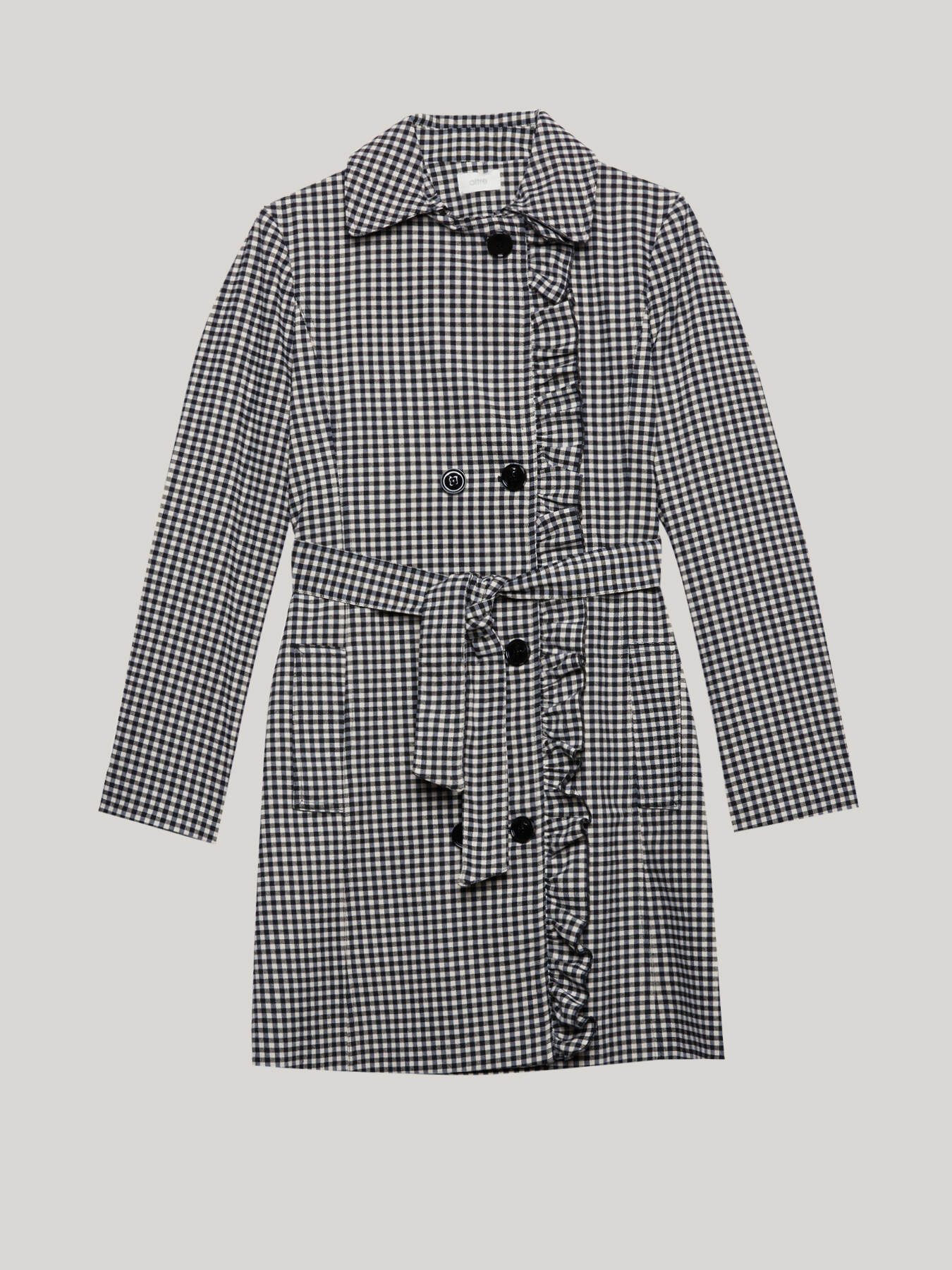 Trench check con volant image number 3