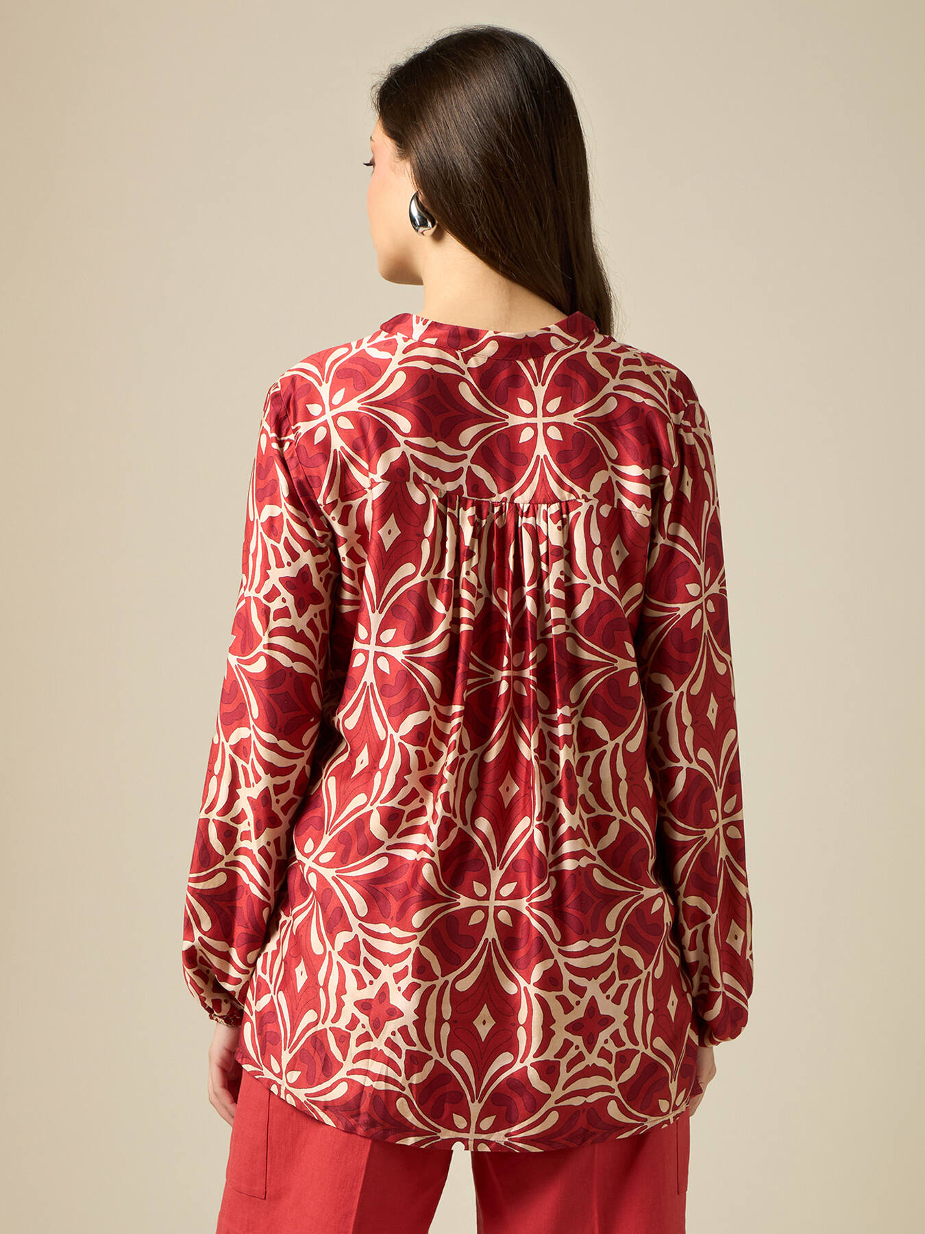 Bluse aus gemusterter Viskose image number 1