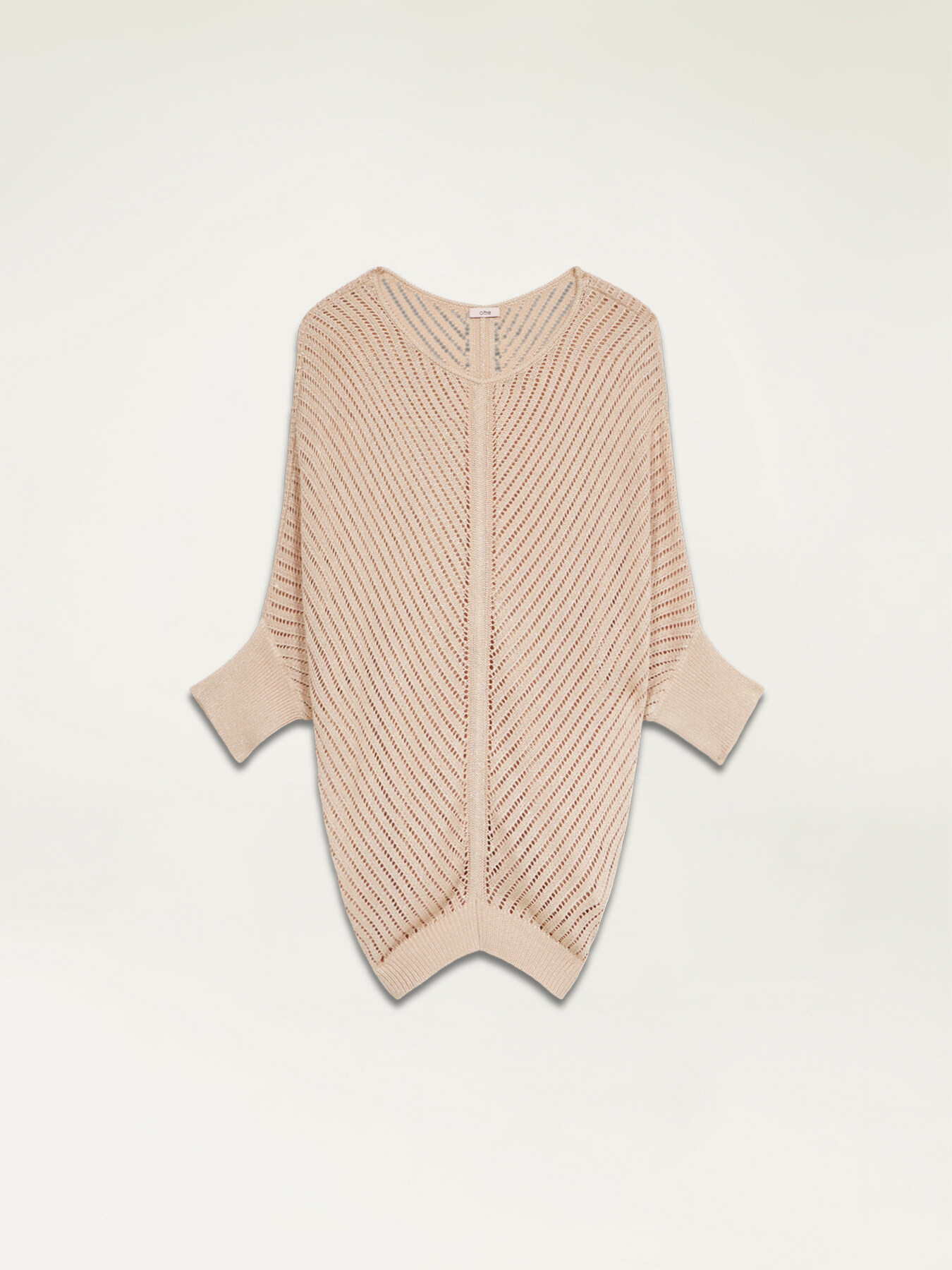 Lurex blend sweater with openwork image number 0