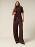Soft touch joggers with lace patch image number 0