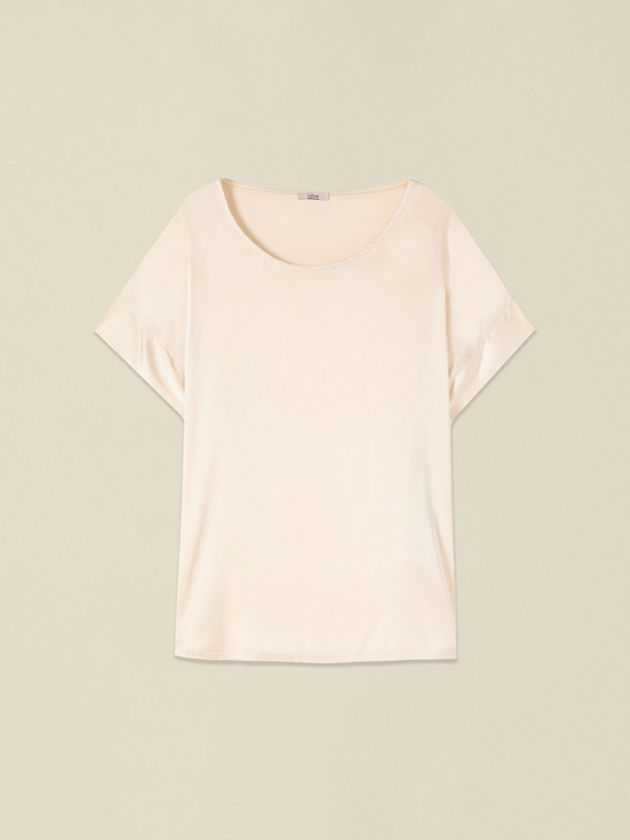 Blusa in raso di viscosa