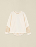 Sweatshirt with see-through lace inserts image number 3