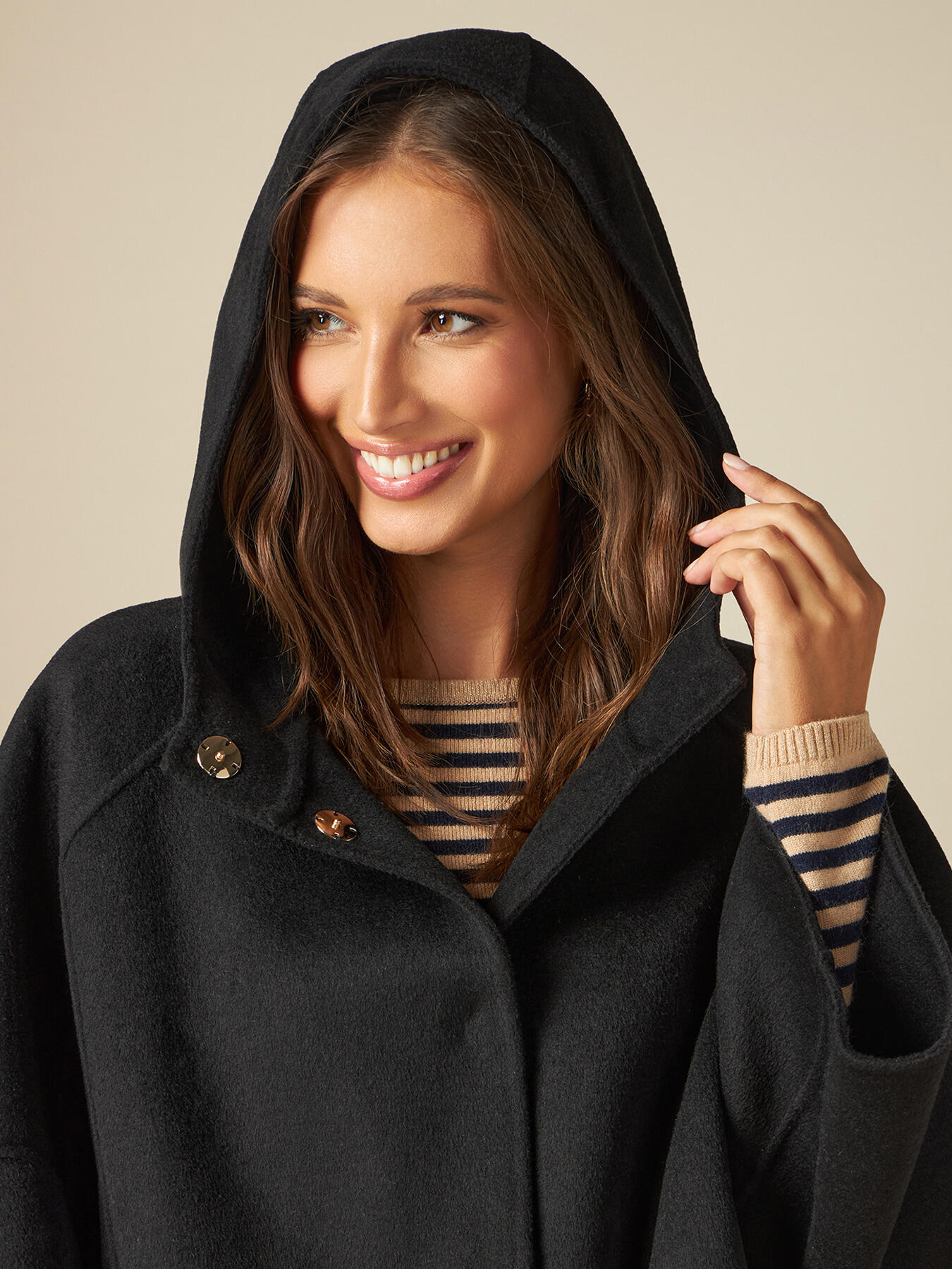 Cappa in panno double misto lana image number 2