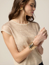 Short-sleeved shirt with sequin embroidery image number 2