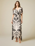 Patterned silk blend long dress image number 1