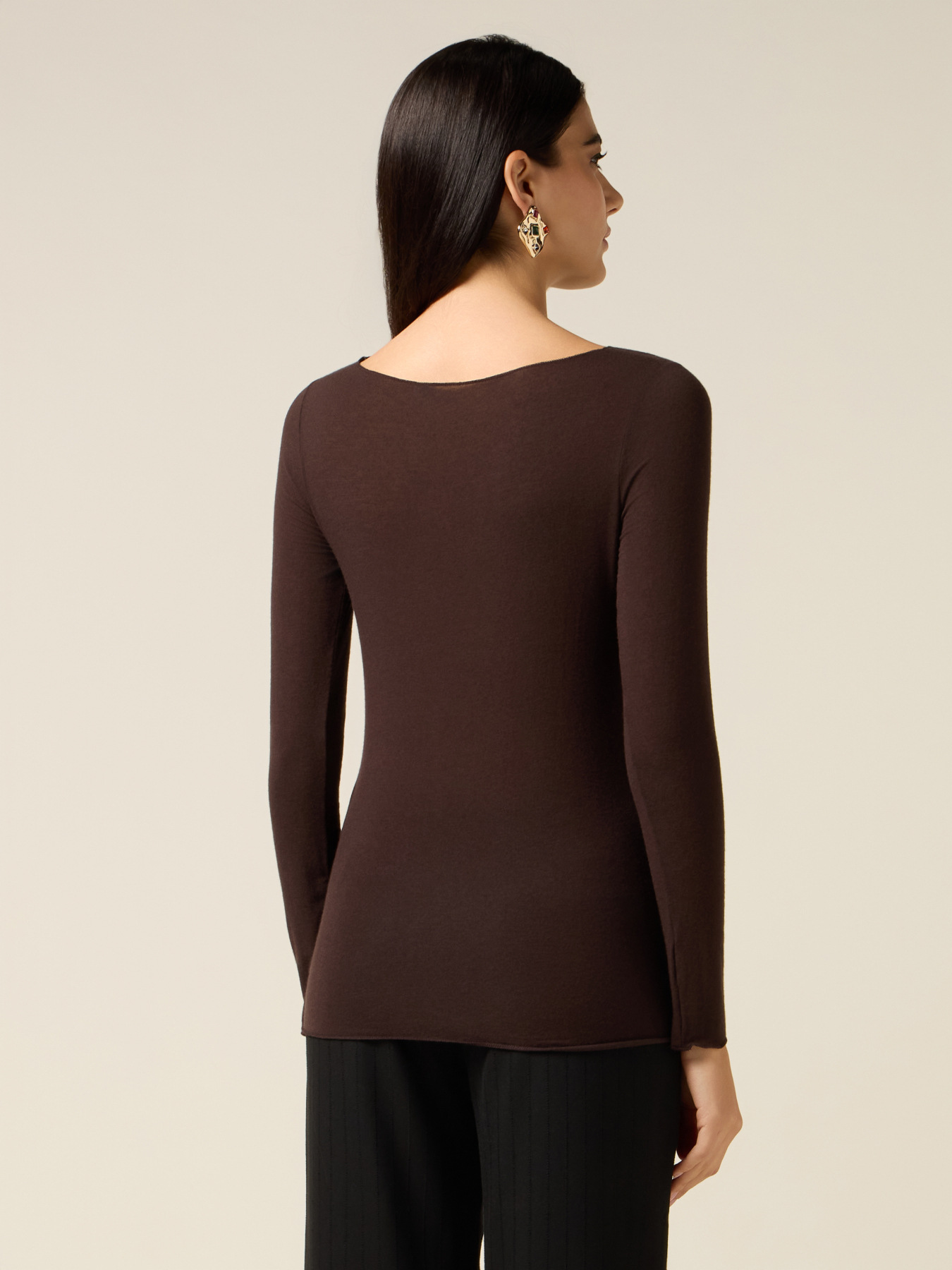 Cotton and cashmere blend T-shirt image number 1