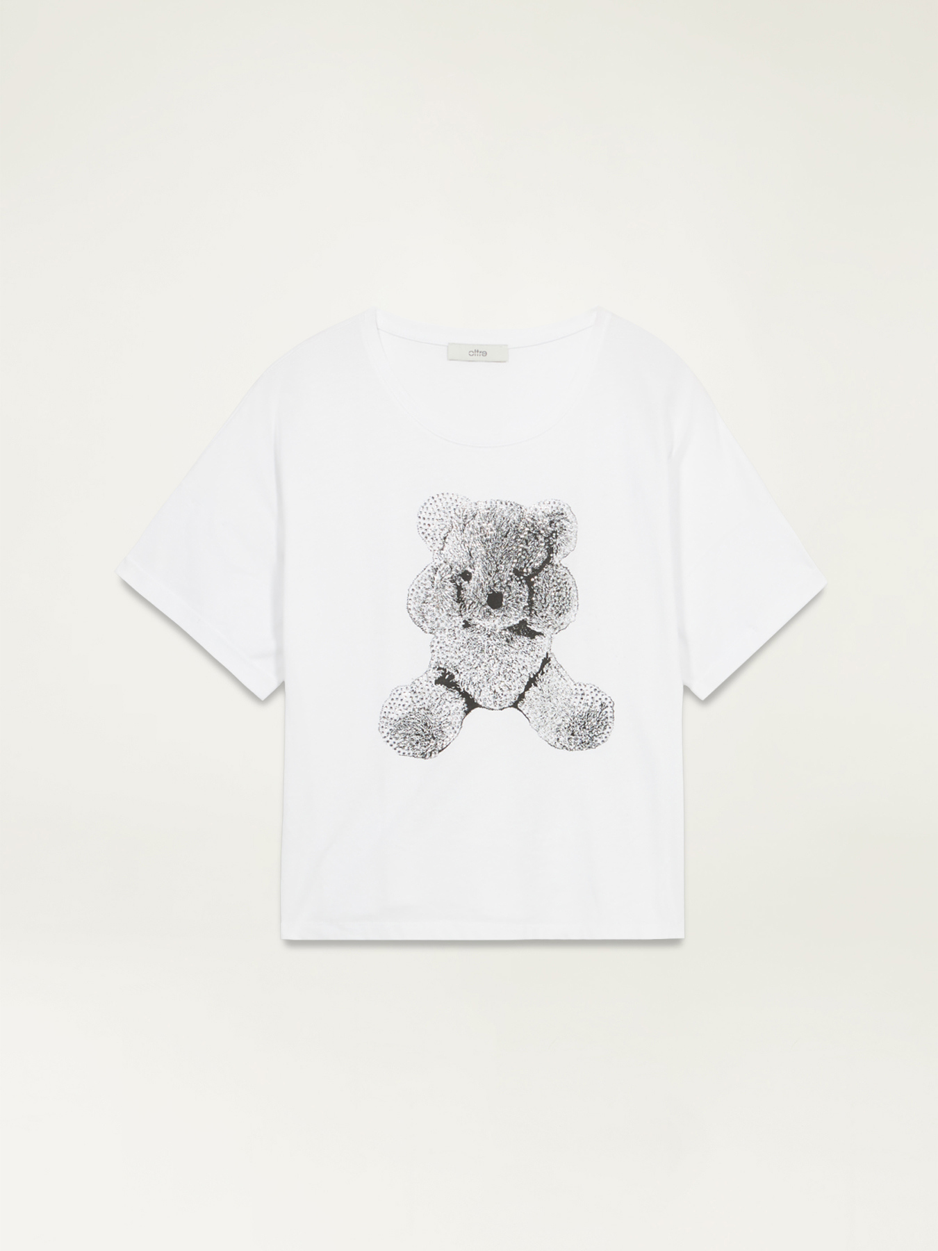 T-shirt con stampa e cristalli image number 3