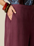 Wide-leg linen blend trousers image number 2
