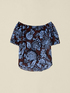 Off-shoulder cotton blouse image number 3