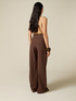 Palazzo pants with folded waistband image number 1