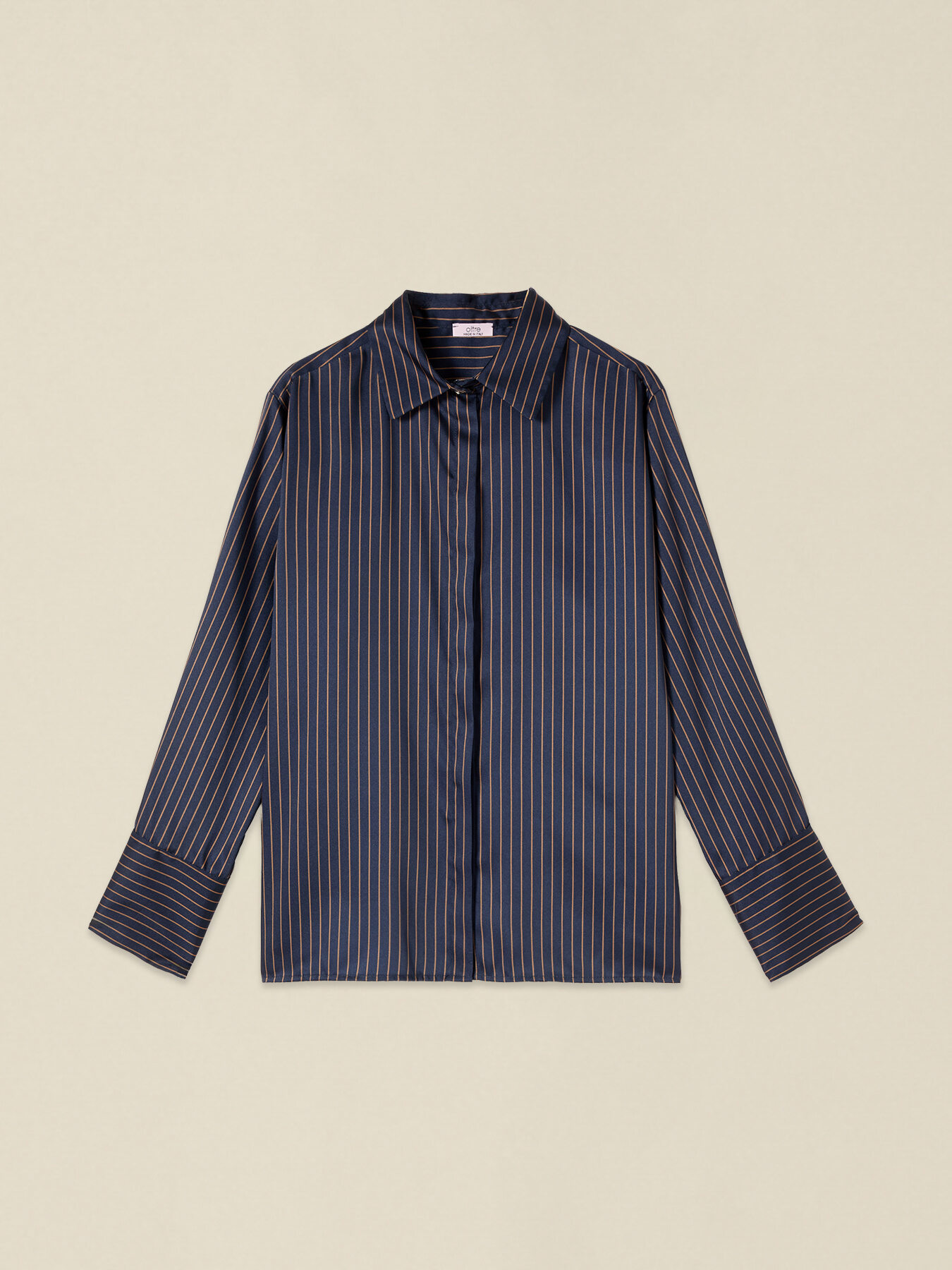 Striped satin shirt image number 3