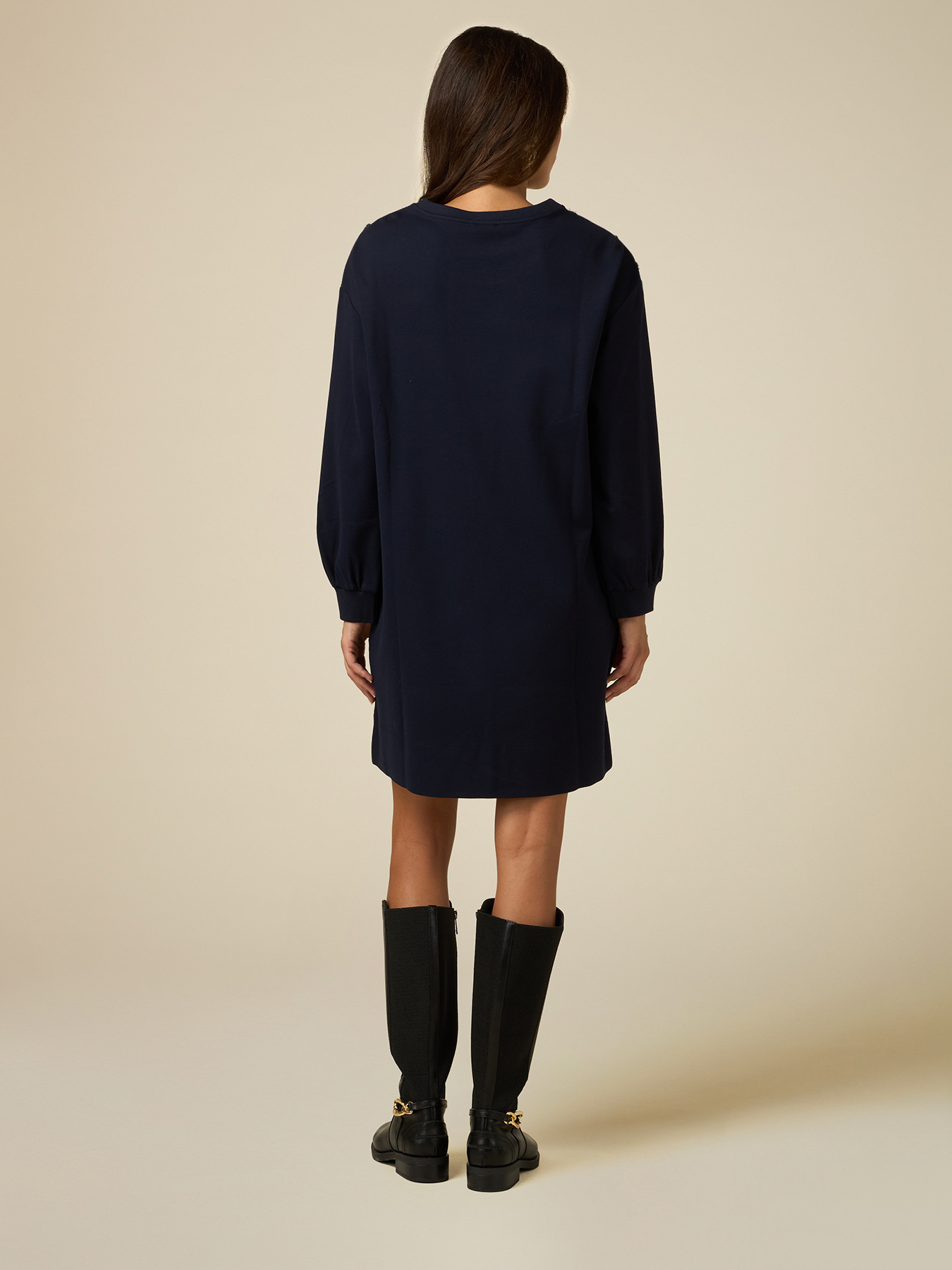Fleece dress with buttons image number 1