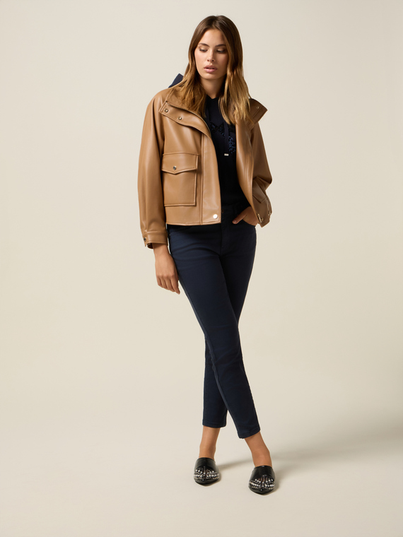 Regular trousers with chain detail