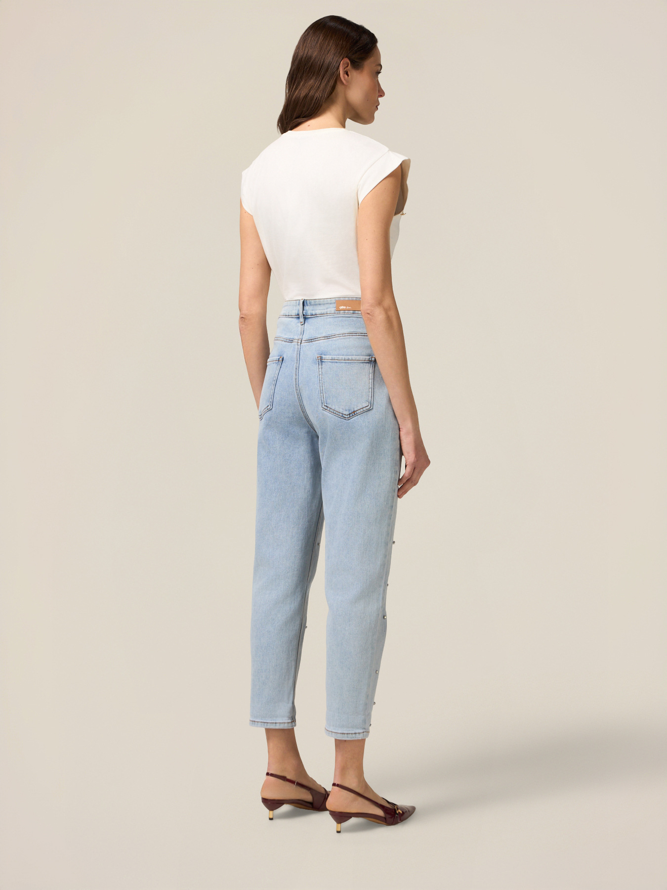 Boyfit jeans with patch pockets image number 1