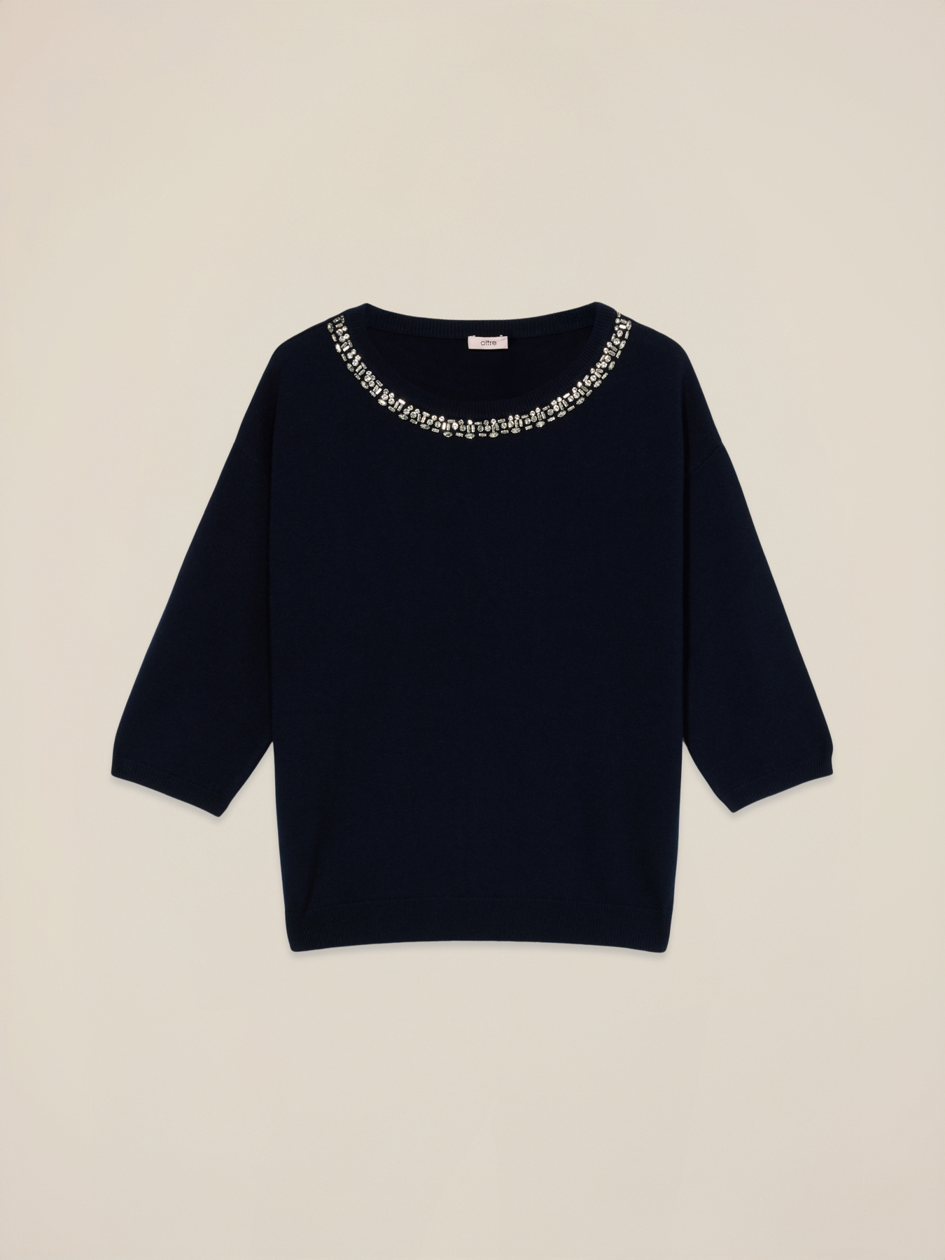 Sweater with jewel decorations image number 4