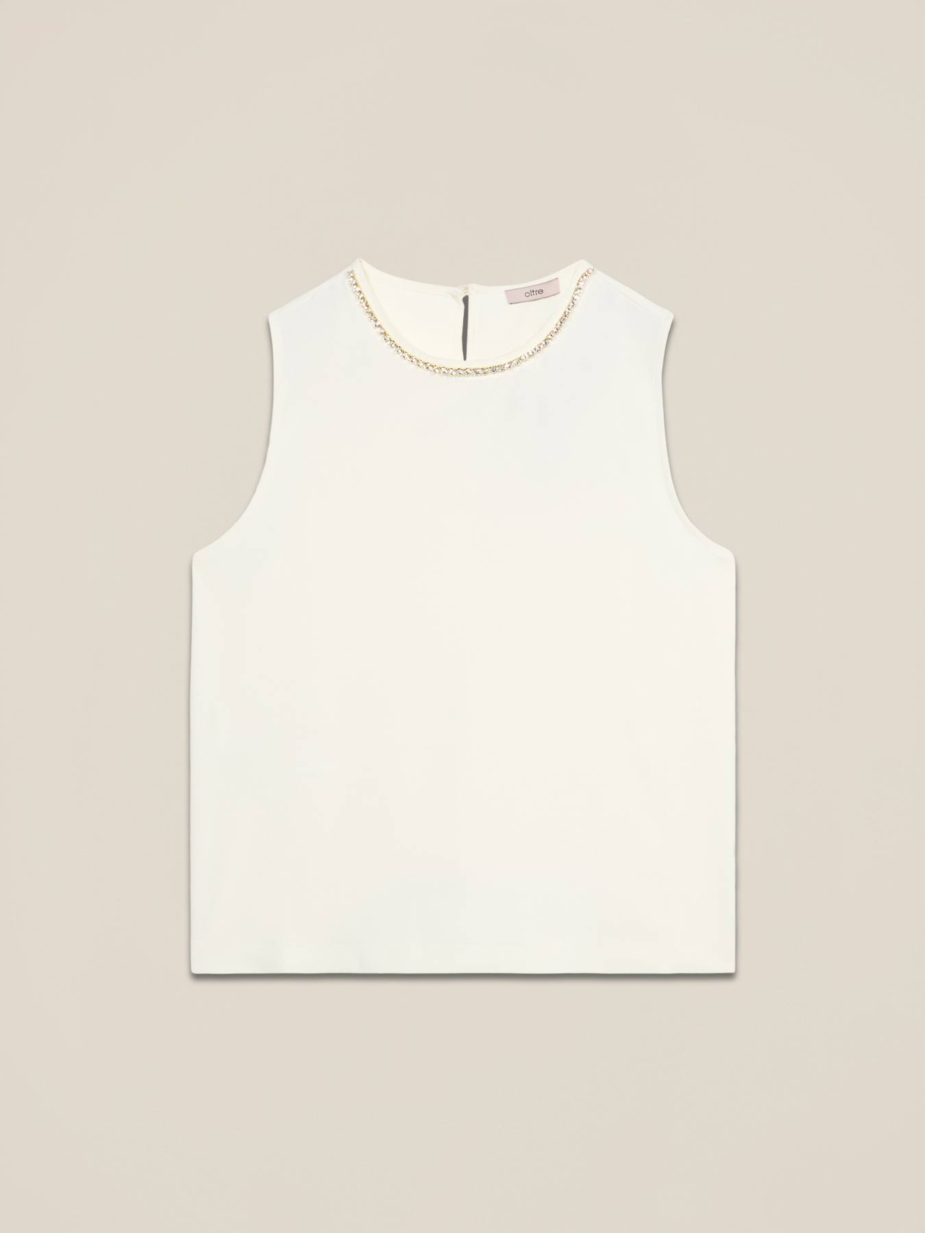 Top fluido con applicazioni decorative image number 3