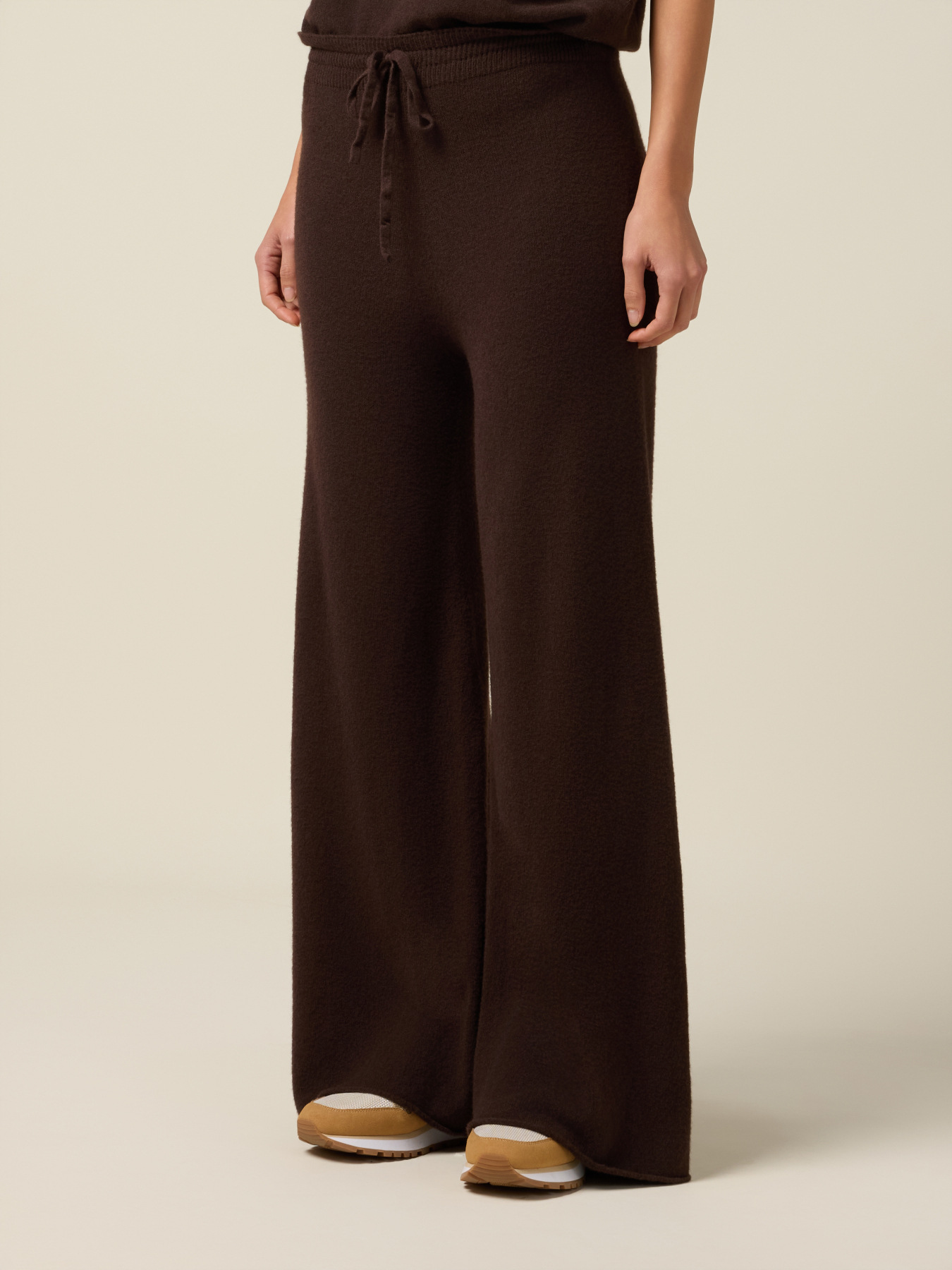 Pantaloni palazzo in maglia image number 3