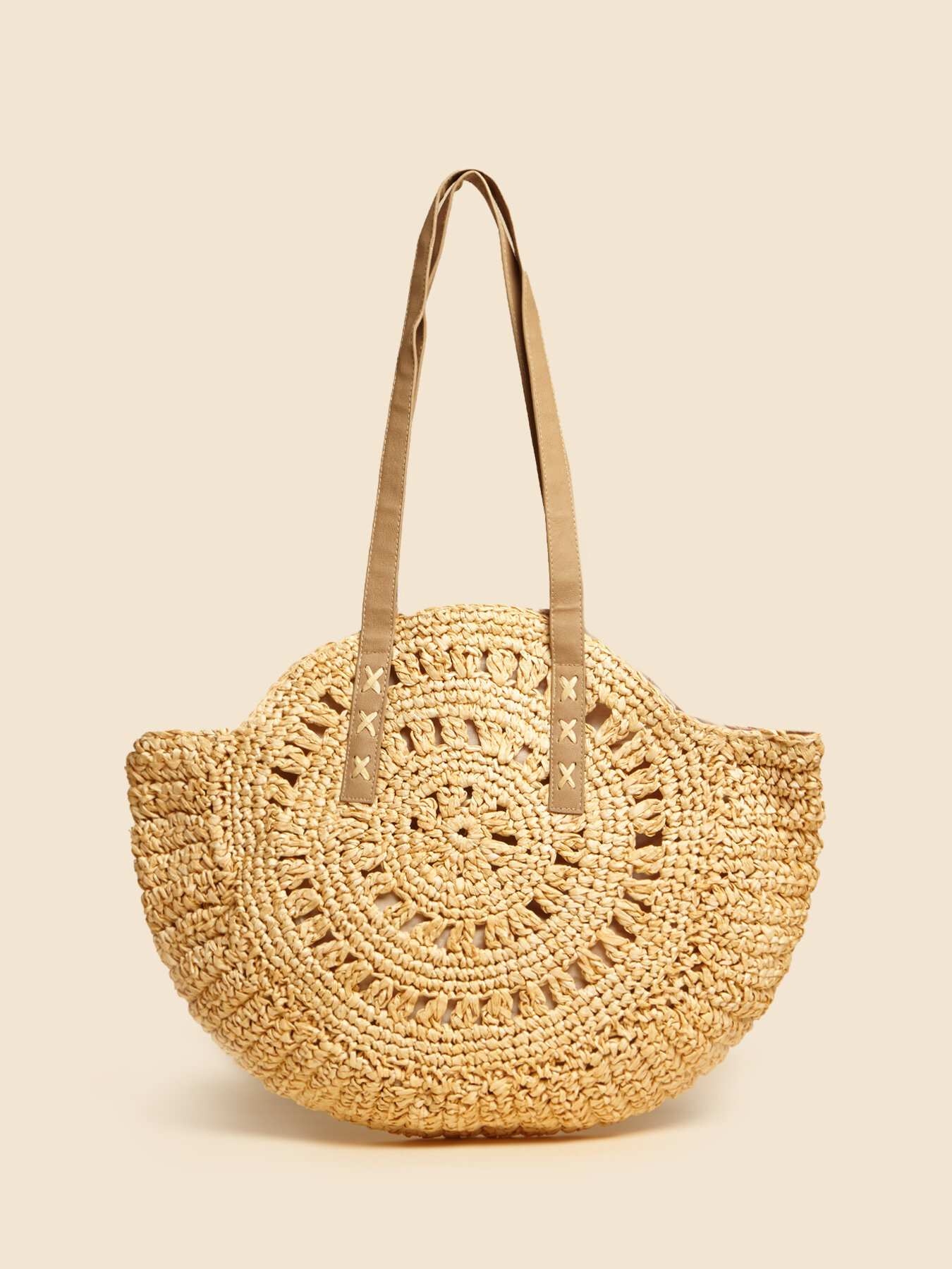 Round raffia bag image number 1