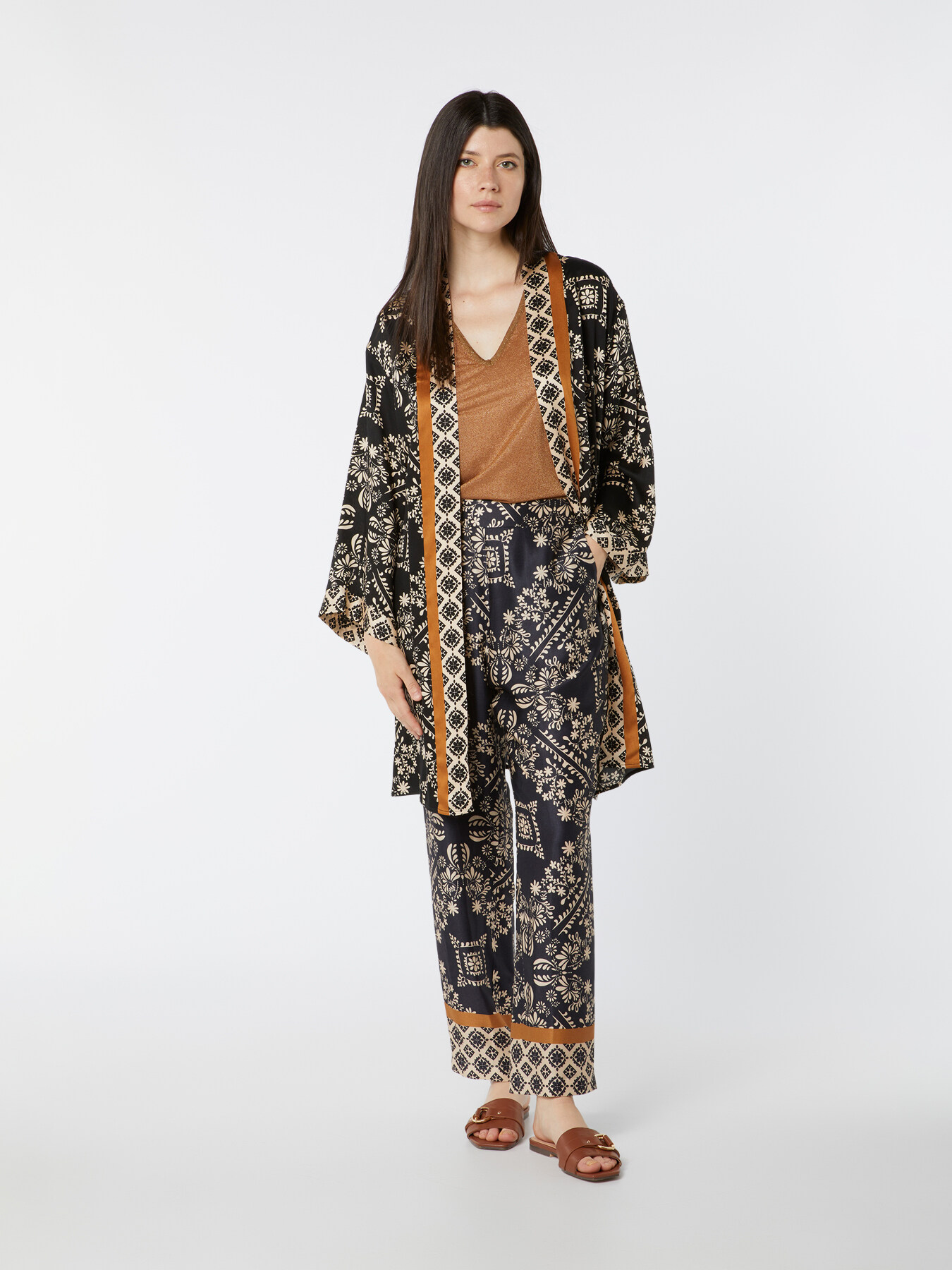 Nero M sconto 72% MODA DONNA Camicie & T-shirt Kimono Combinato Primark Kimono 