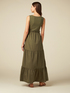 Long dual fabric dress image number 1
