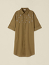 Cotton shirtdress with jewel embellishments image number 3