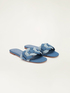Flat sandals with denim braid image number 1
