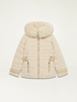 Fitted down jacket with furry edge and inserts image number 3