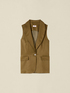 Gilet sartoriale in lino viscosa image number 3