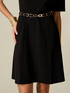 Flared dress with metal belt image number 2