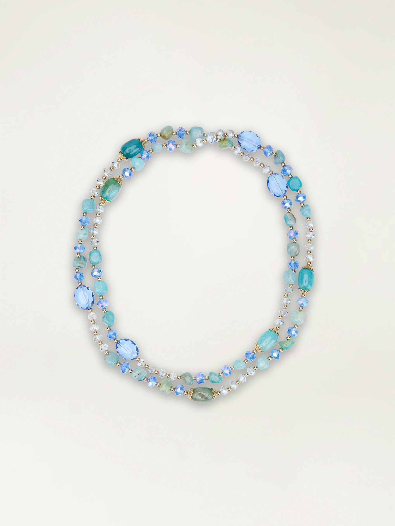 Lange Halskette mit Steinen image number 1