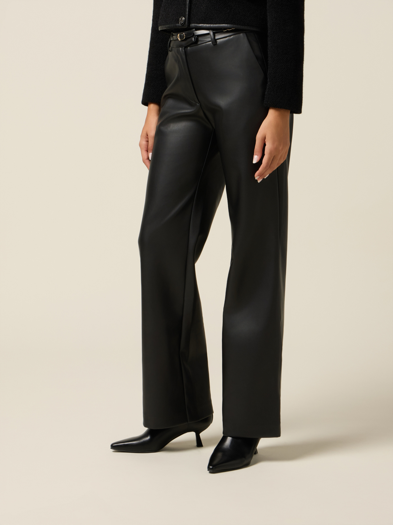 Synthetic fabric trousers image number 3