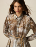 Long patterned shirt dress image number 2