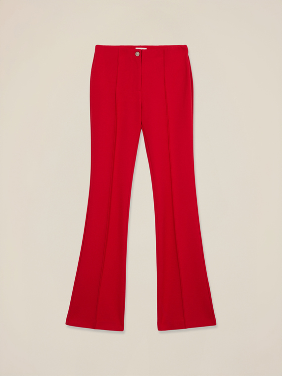 Pantalon flare en punto milano