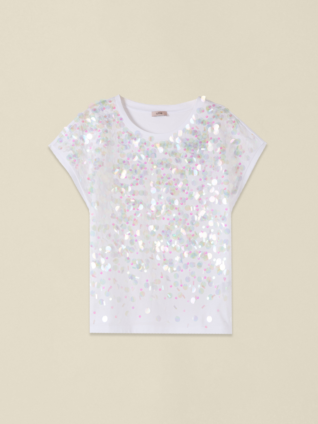 T-shirt avec broderie en paillettes image number 3
