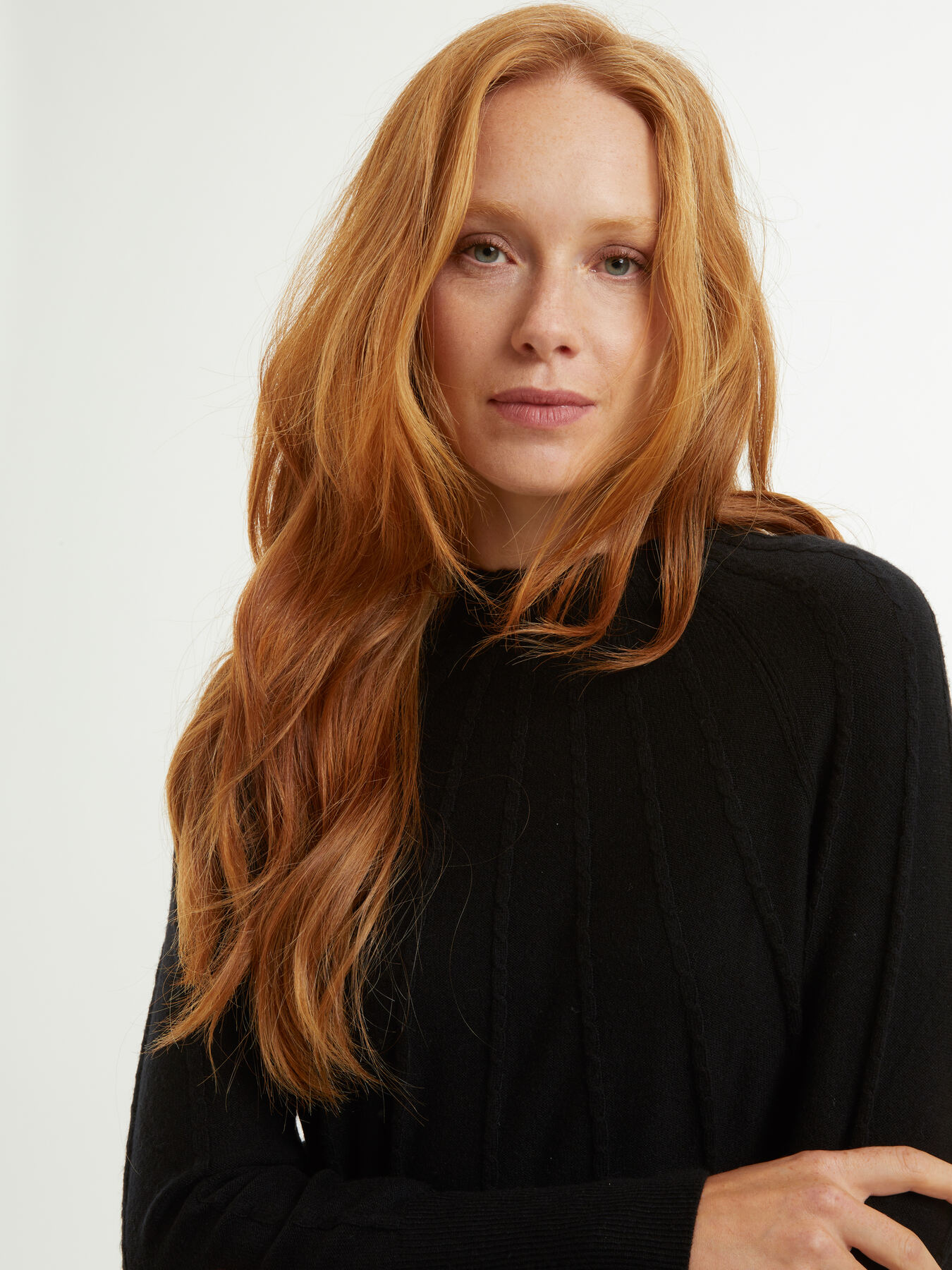 Robe tricot de cachemire m&eacute;lang&eacute; image number 2