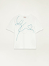 T-shirt con ricamo di perline e borchie image number 3