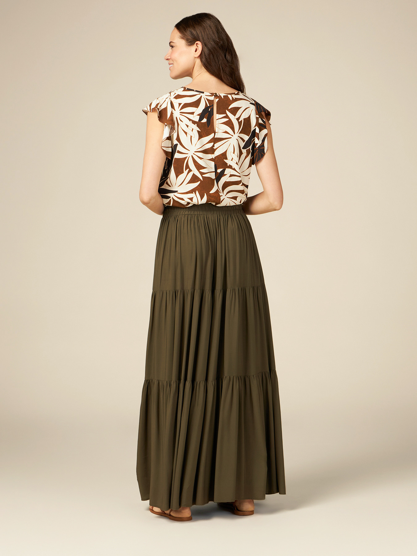 Long viscose skirt image number 1
