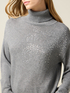 Rollkragenpullover aus Kaschmirmischung mit Strass image number 2