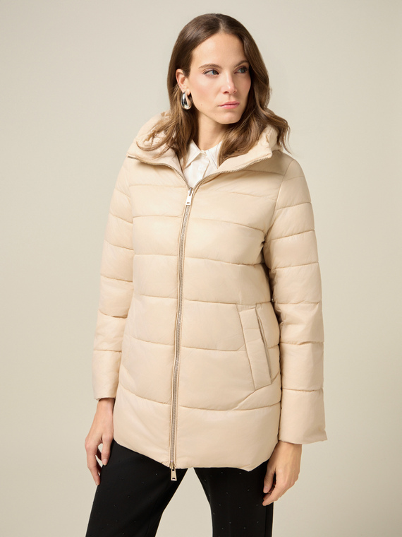 Midi-Daunenjacke mit Kapuze