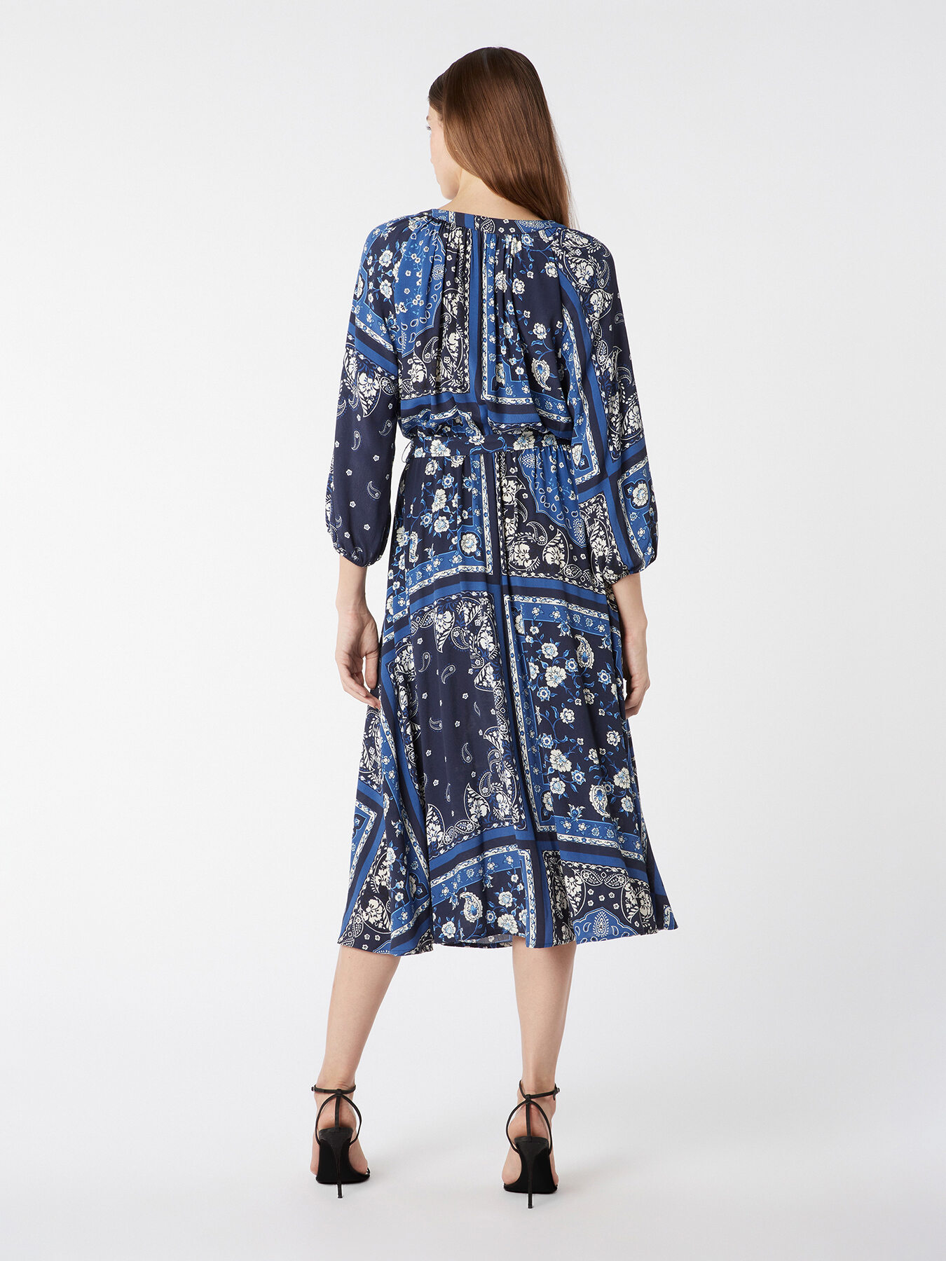 Vestito midi fantasia foulard image number 1