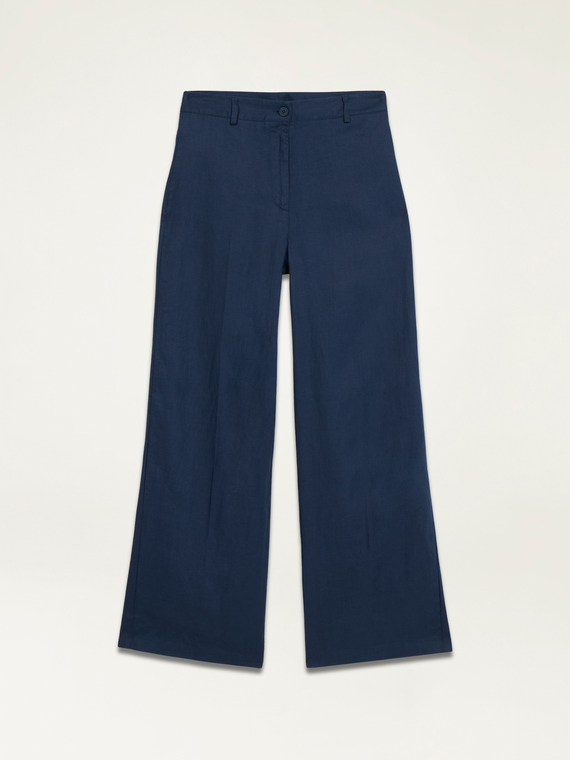 Wide leg linen trousers