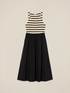 Langes Kleid mit gestreiftem Teil image number 3