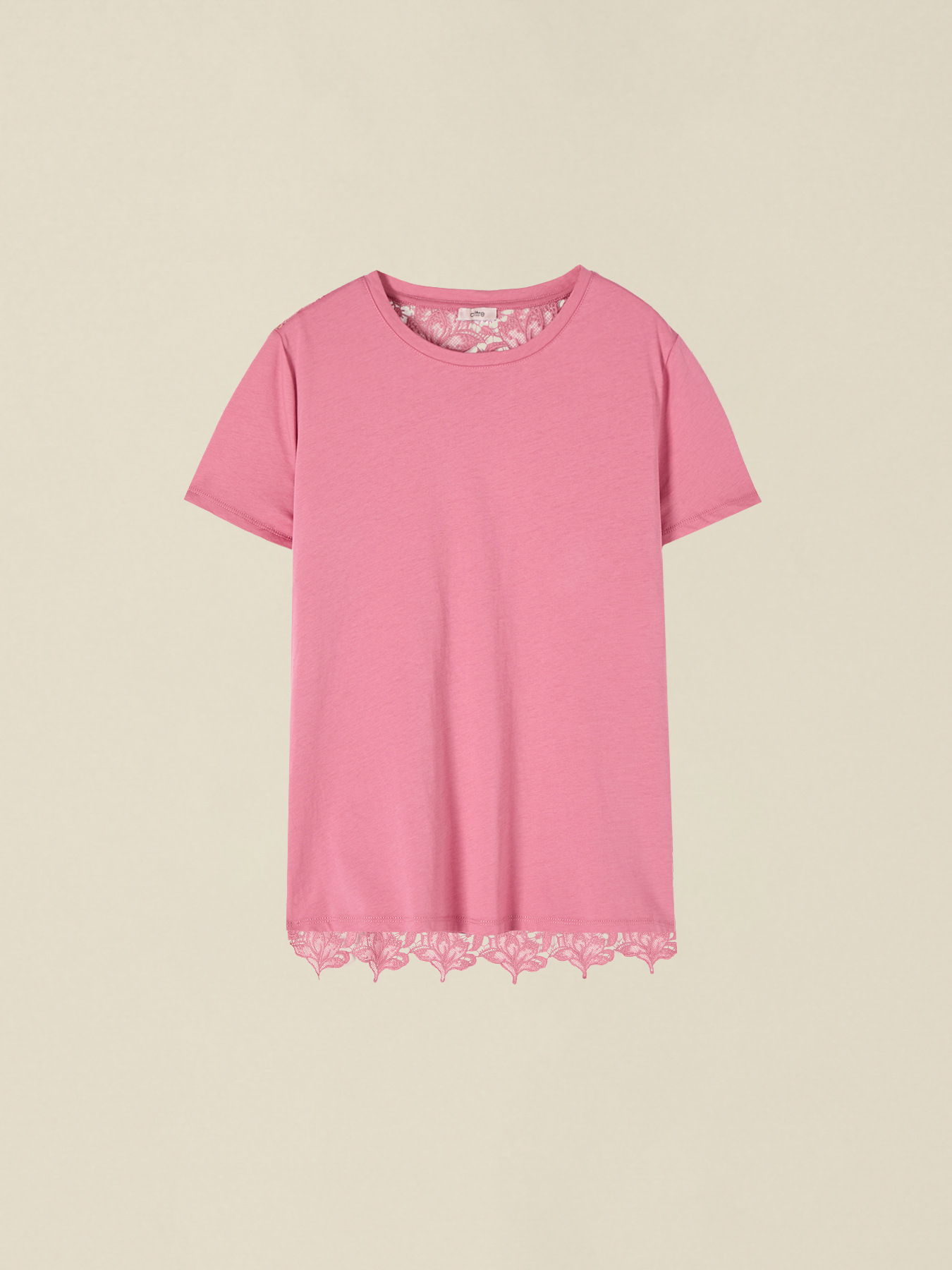 T-shirt with lace back panel image number 3