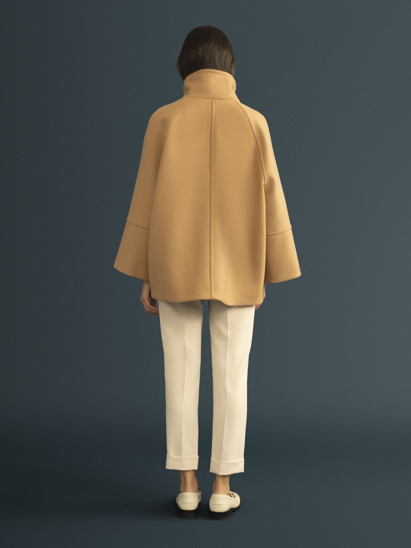 Wool blend cape image number 2