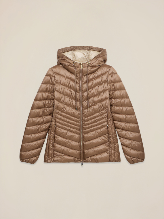 Leichte Daunenjacke mit Kapuze