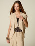Asymmetric lace vest image number 0